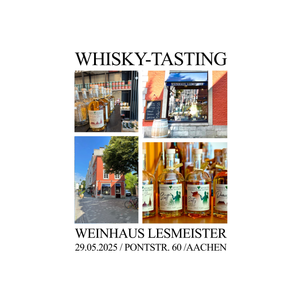 WHISKY-Tasting am 29. Mai 2026 im Weinhaus Lesmeister in Aachen
