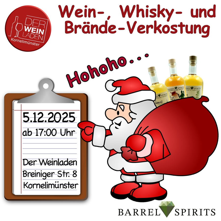 Weihnachtliche Brände- und Whisky-Verkostung in Aachen-Kornelimünster